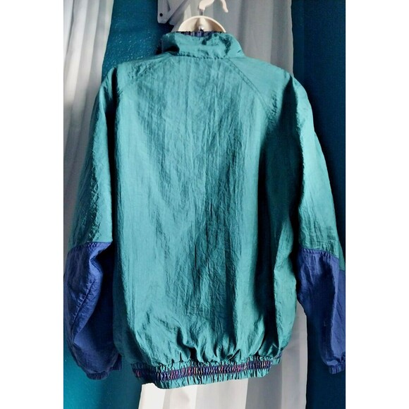 Vintage 80’s Active Frontier Jacket Medium Blue, Green and Maroon - Picture 6 of 8